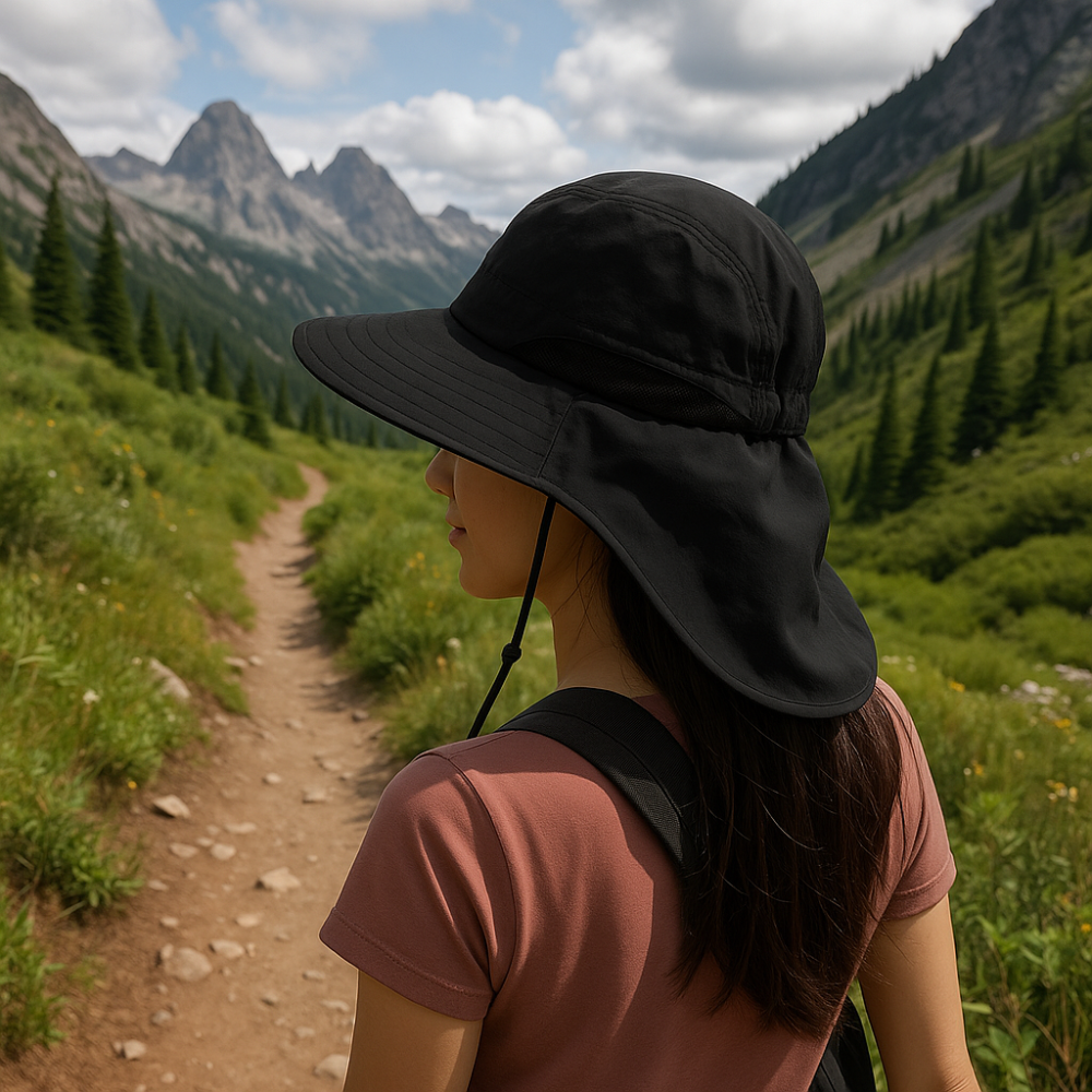 Chapeau de randonnée - Protège nuque