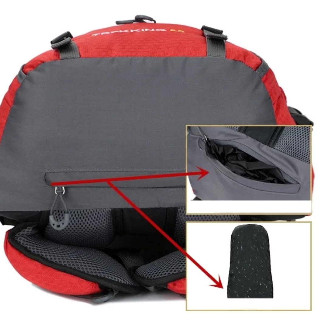 Sac à Dos 60L - Trekking Randonnée Montagne léger résistant et imperméable