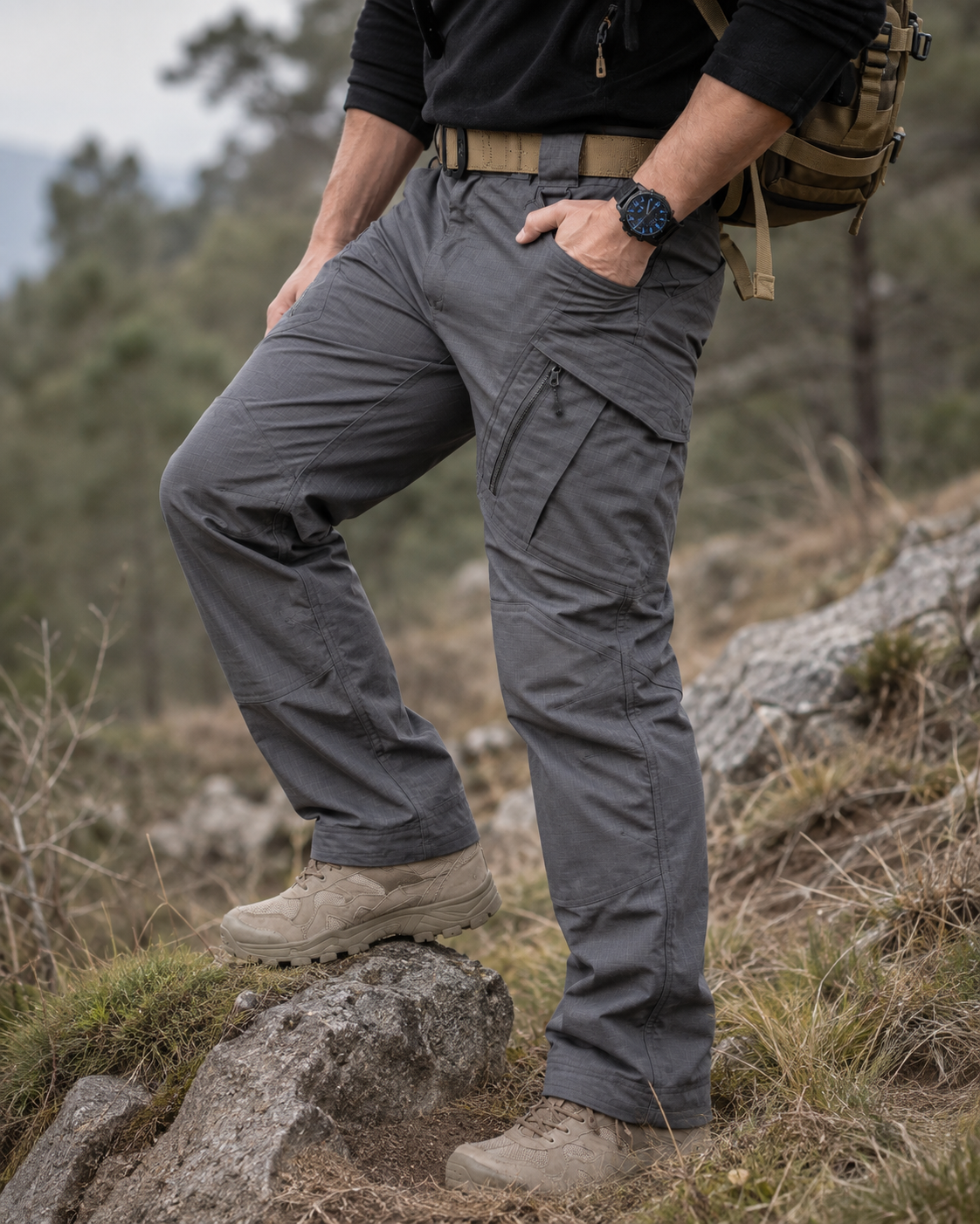 Pantalon Tactique Homme Ultra-Résistant & Imperméable – Randonnée & Outdoor