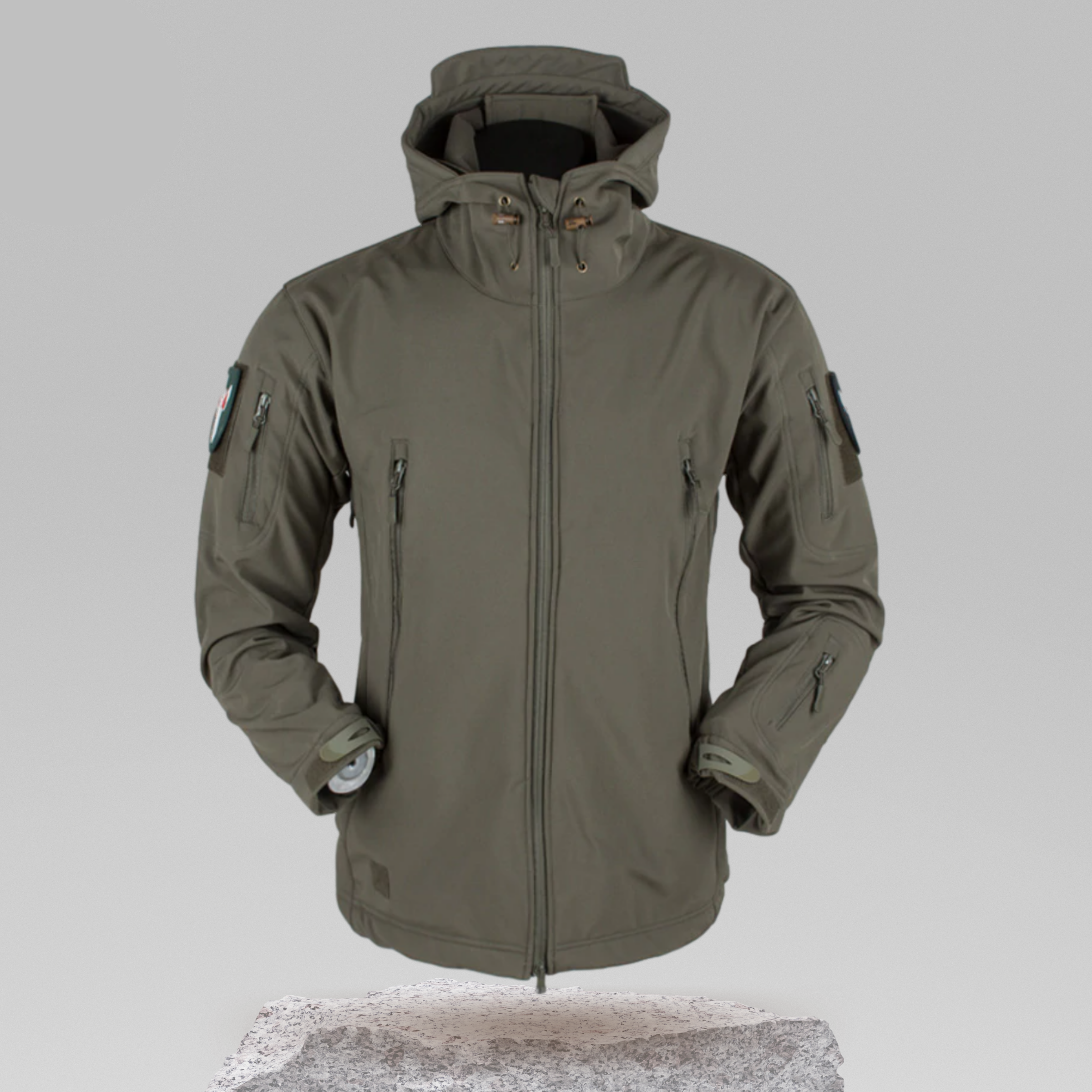 CARWORNIC Veste tactique en polaire pour homme - Veste à capuche militaire  - Pour sports de plein air et randonnée - Avec plusieurs poches, #2 Kaki.,  S : : Mode