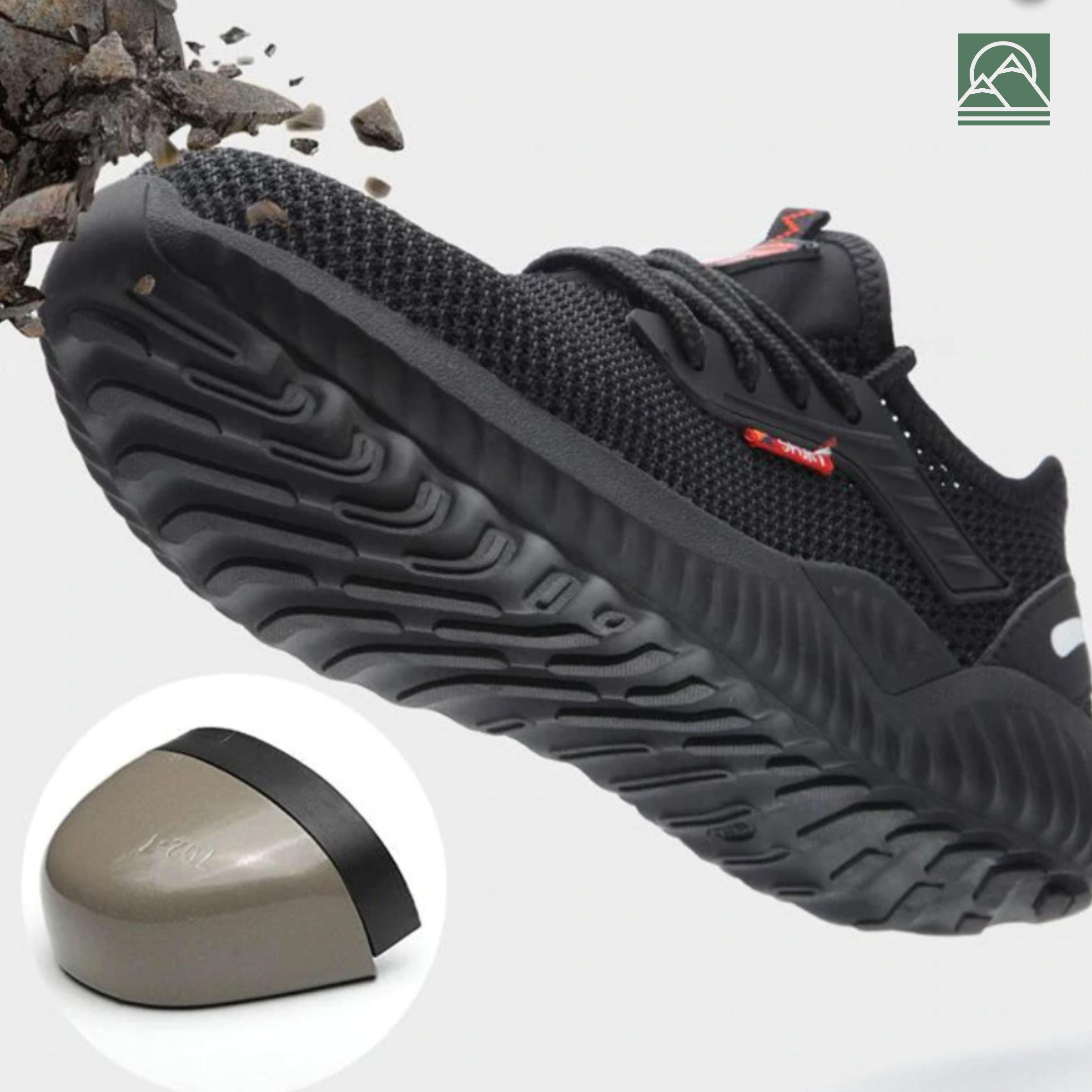 YUTCRE Chaussures de sécurité pour homme et femme avec embout composite -  Baskets ultra légères pour la construction industrielle, Noir , 35.5 EU :  : Mode