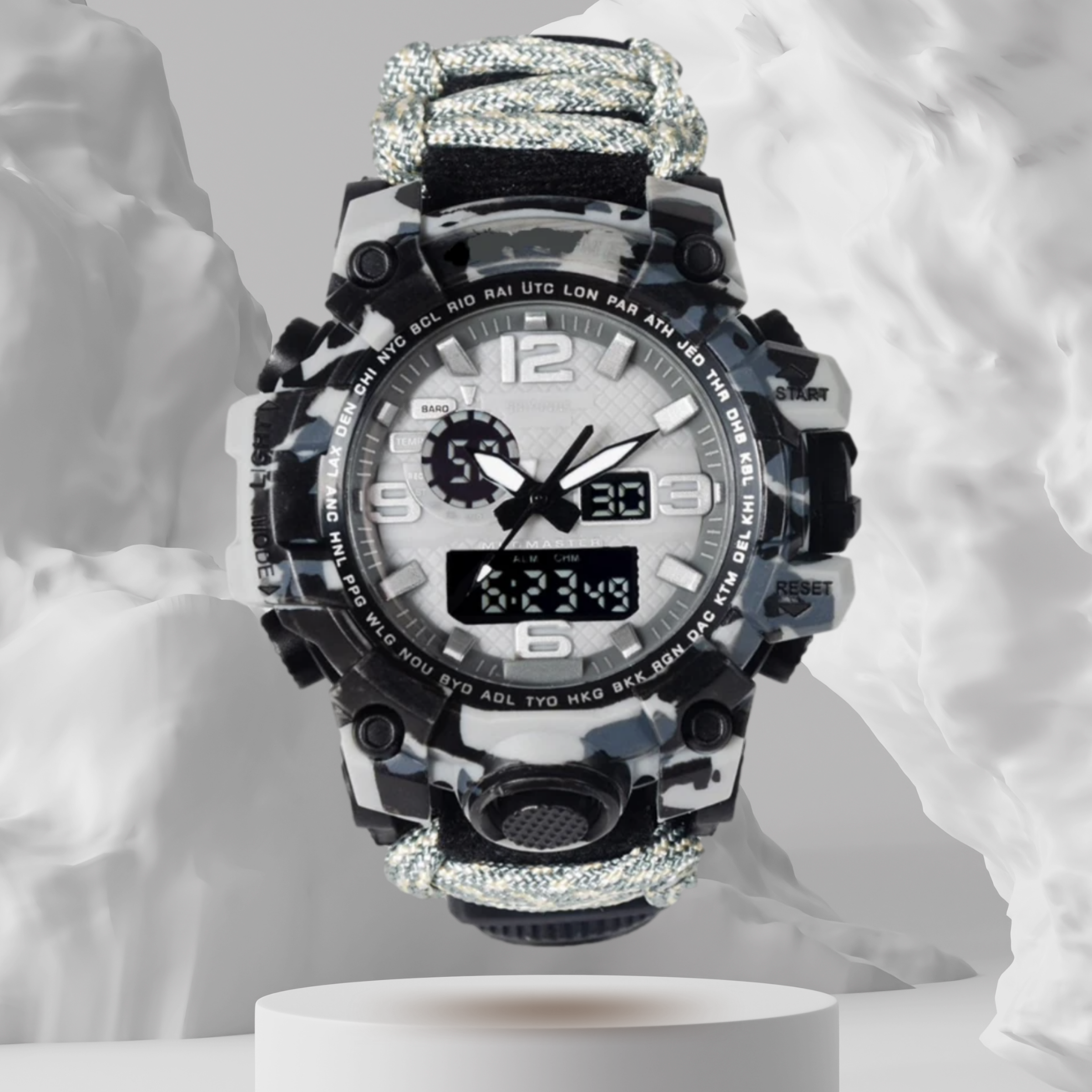 Montre de discount survie multifonctions